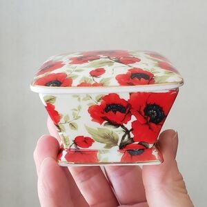 The Leonardo Collection Poppy Patterned Trinket Box